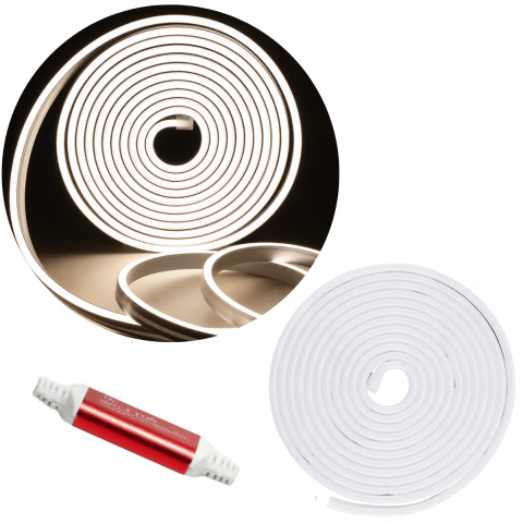 Tira Led Neon Alta Potencia Flexible Luces 10mts Deco Blanco en internet