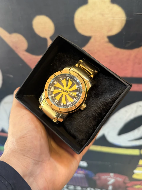 RELÓGIO BVLGARI ROLETA (Dourado)