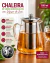 CHALEIRA DE VIDRO BOROSSILICATO 1300ML COM FILTRO DE INOX SUPORTA ALTAS TEMPERATURAS PARA CHÁ E BEBIDAS