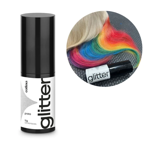 Glitter Pet Em Pó 15g Prata Para Cães Collora