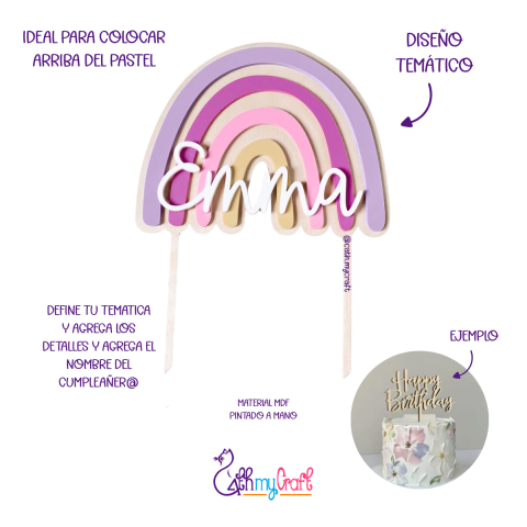 CAKETOPPER TEMÁTICO MDF