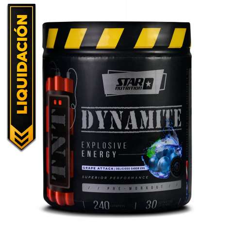 Pre Entreno Tnt Dynamite Star Nutrition (240Gr) 30 Servicios Sabor Acai / Grape