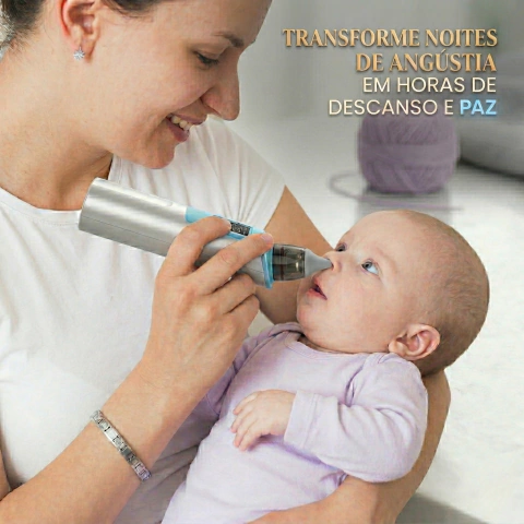 Aspirador Nasal Elétrico Infantil - Noites Calmas e Respiração Leve