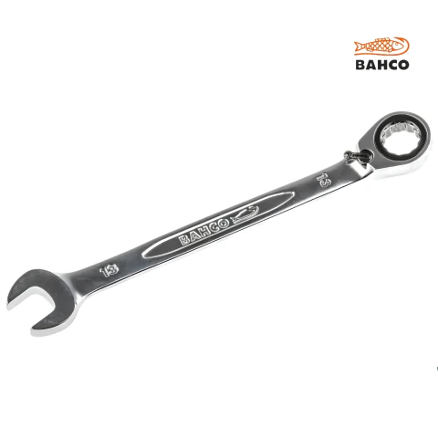 Llave combinada con crique de 13 mm con acabado en cromo, 178 mm 1RM-13