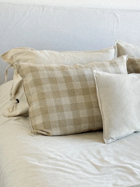 Pack almohadones x3 Vichy Crudo