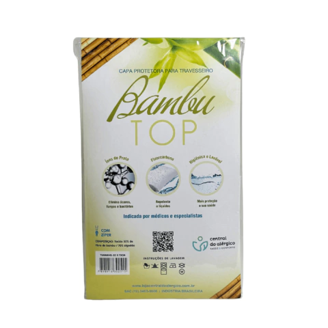 Capa Protetora Para Travesseiro 50cm x 70cm Bambu Top