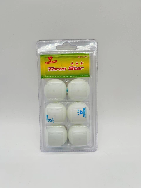 DONNAY THREE STAR PACK DE PELOTAS PING PONG