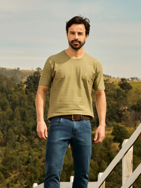 Camiseta texturizada algodão PFE
