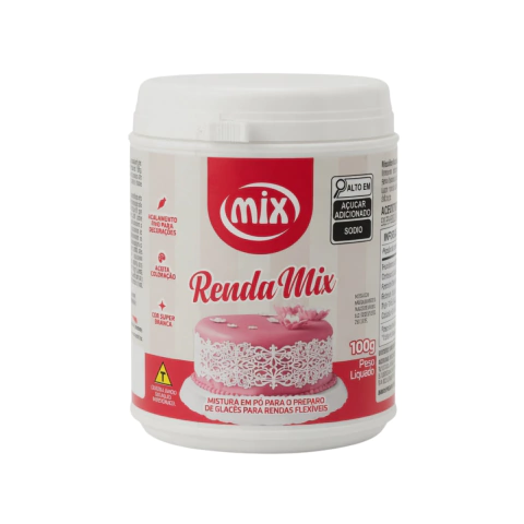 Renda Mix 100g - Preparo para Renda de Açúcar e Doces Finos
