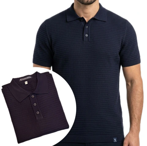 GOLA POLO TRICOT AZUL MARINHOO