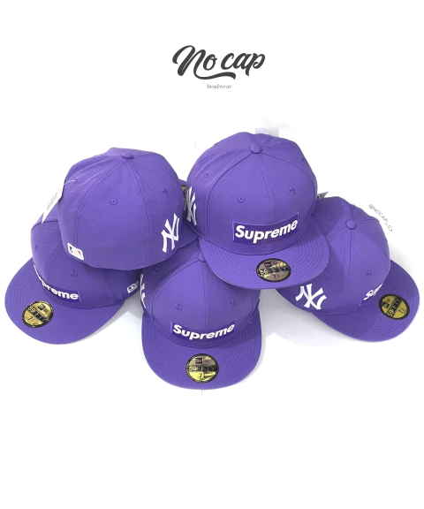 New Era X SUPREME Box Logo X New York Yankees "Purple"