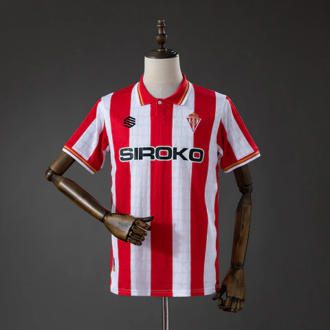 Camisa Sporting de Gijón I 26/27 - Torcedor Siroko Masculina - Vermelha e branca