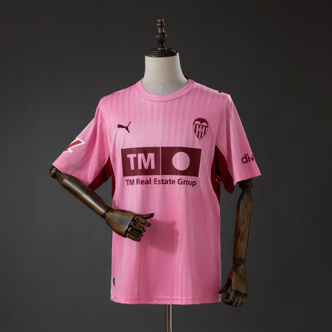 Camisa Valencia III 26/27 - Torcedor Puma Masculina - Rosa e grená