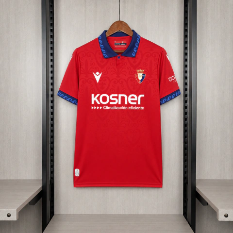 Camisa Osasuna I 26/27 - Torcedor Macron Masculina - Vermelha