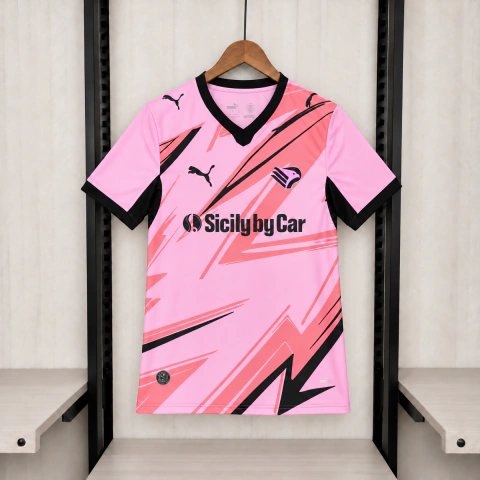 Camisa Palermo I 26/27 - Torcedor Puma Masculina - Rosa e preta