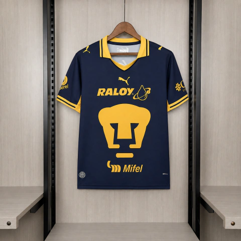 Camisa Pumas UNAM I 26/27 - Torcedor Puma Masculina - Azul e dourada