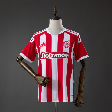 Camisa Olympiakos I 26/27 - Torcedor Adidas Masculina - Vermelha e branca