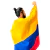 Bandera Colombia Con Capa 150x90cm Mangas Grande Países