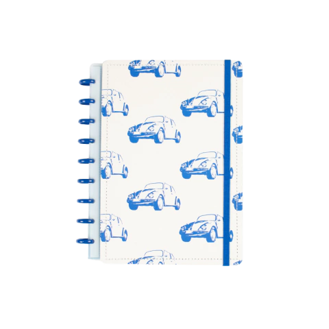 Imagem do CADERNO DE DISCO MAGNOLIA NOSTALGIA FUSCA AZUL