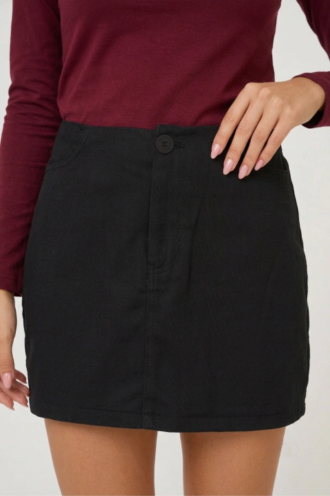 Short pollera Morbida.Sastrero Bottega c/ boton y cierre art.3136