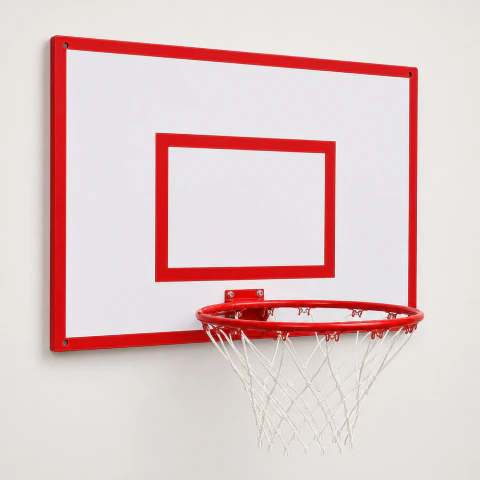 Tablero De Basquet Con Aro N7 + Red 90x60 Cm Melanina Metal