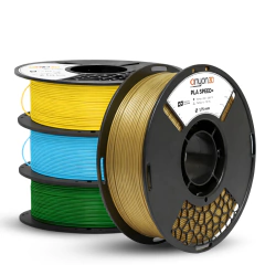 Kit 4Kg Filamento PLA Speed+ Lite Series – Verde | Amarelo | Ciano |Dourado