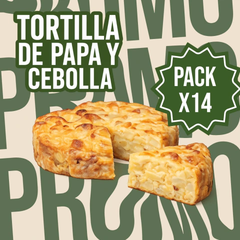 PROMO TORTILLAS PAPA Y CEBOLLA X 14