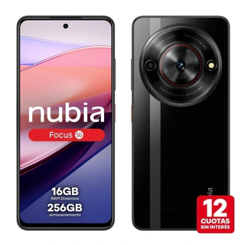 Celular Nubia Focus 5g 256 Gb 6 Ram - Negro
