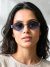 Óculos de Sol Feminino Eva - CHUMBO COM AZUL DEGRADÊ - comprar online