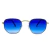 Óculos de Sol Hexagonal Miami - AZUL DEGRADÊ C/ DOURADO na internet