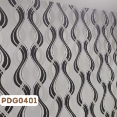 Papel de Parede Geométrico Ondas Prata com Preto COD: PDG0401 - comprar online