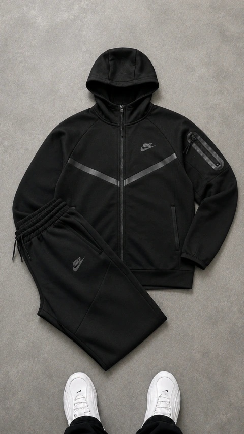 Conjunto Nike Tech Flecee Preto