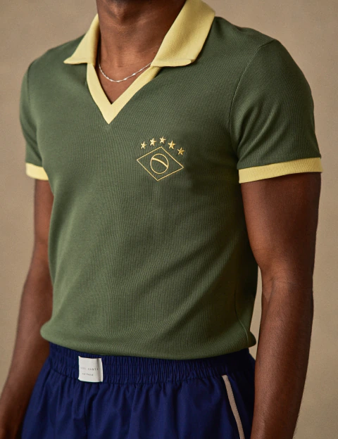 Camiseta Polo Slim BRASIL Verde - comprar online