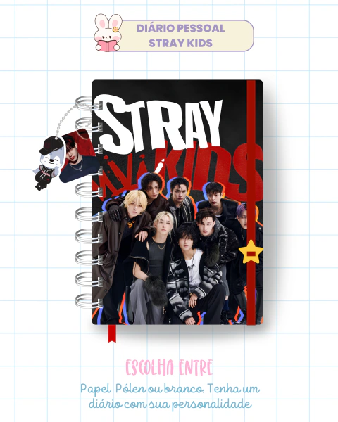 Diário Pessoal Stray Kids + Adesivos - comprar online