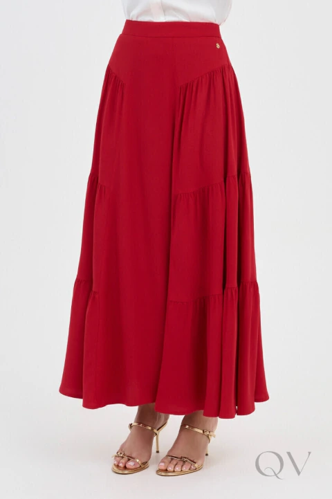 SAIA EVASÊ COM RECORTES EM VISCOSE VERMELHO - VIA TOLENTINO - comprar online