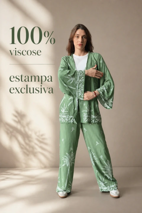 Viscose palmeira barrada - comprar online