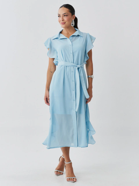 Vestido Ayumi Azul Bebê - comprar online