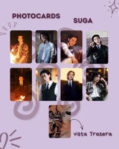 Set de photocards Suga BTS