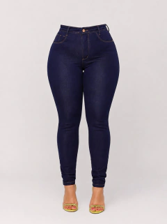 Calça Jeans Skinny Plus Size Basic Cos Alto