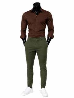 Look Verde com Marrom Sofisticado