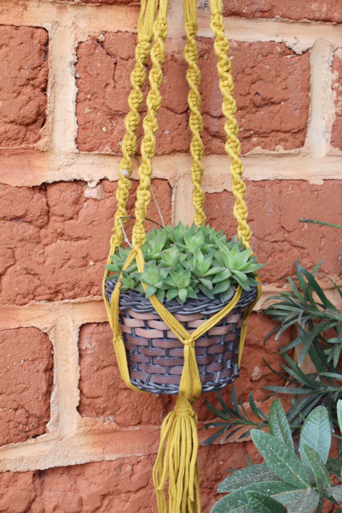 Suporte de Planta em Macramê Malha Um Vaso - comprar online
