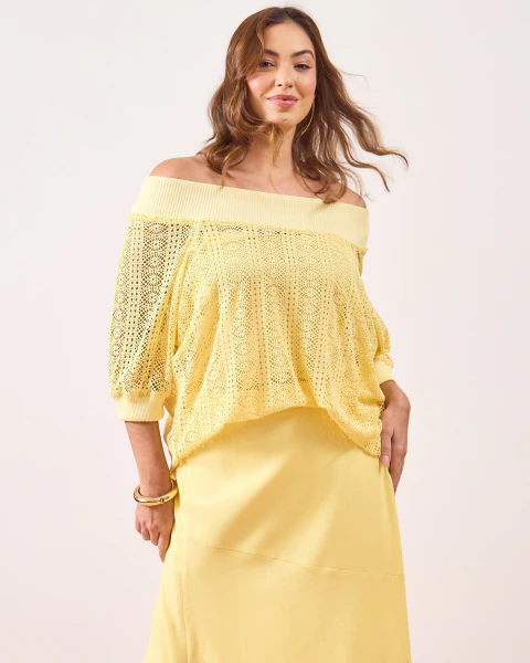 Blusa Marta Amarelo Manteiga