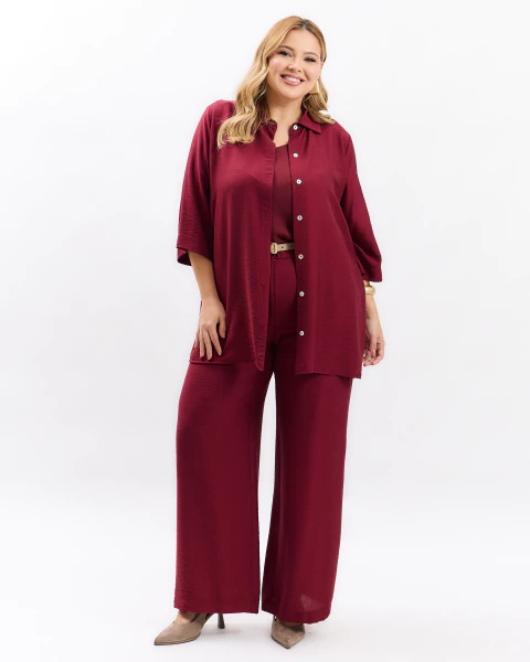 Camisa Viscose Mykonos Vinho