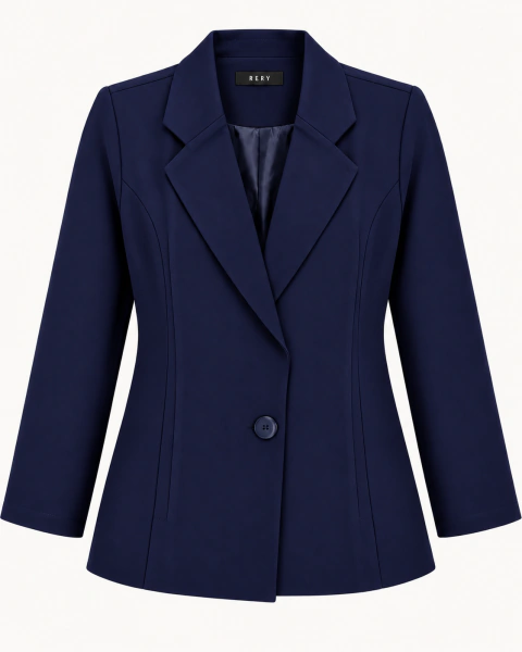 Blazer Recorte Alfaiataria Marinho