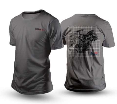 Camiseta Mecânico - AeroTD - Cinza