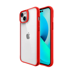 Capa para iPhone 14 Plus Transparente com Vermelho | Clarity Case iWill