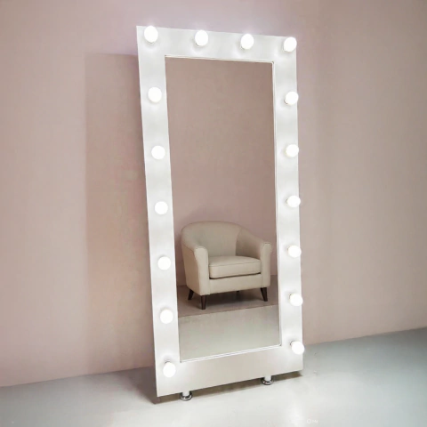 ESPEJO DE PIE TIPO HOLLYWOOD. 183 cm de alto y 80 cm de ancho, - comprar online
