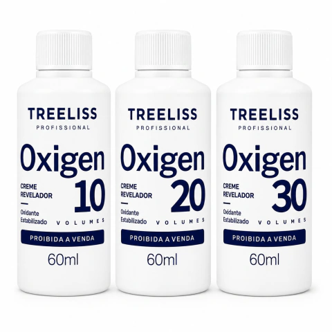 CREME REVELADOR TREELISS OXIGEN 10, 20 E 30 VOLUMES 60ML