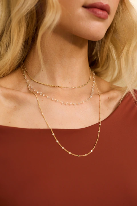 Kit de Colares Celeste Dourado - comprar online