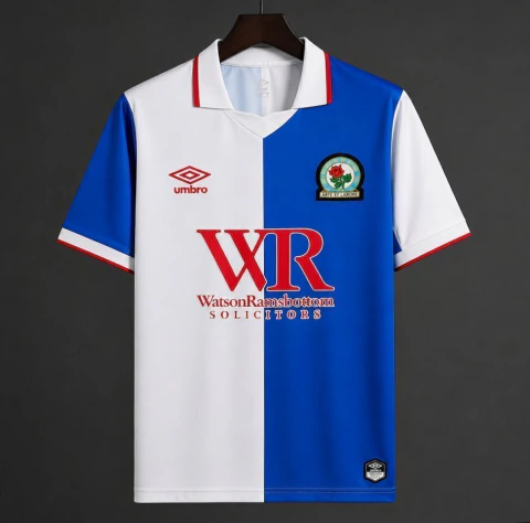 Camisa Blackburn Rovers I 26/27 - Torcedor Hummel Masculina - Azul e branca
